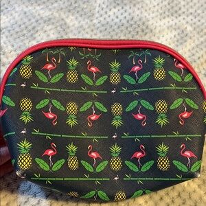 Dabney Lee Navy with Gold Logo Interior Label Makeup Bag